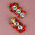 LUCKY JEWELLERY Designer Back Meena Gold Plated Kundan Red Tika Earring Set for Girls  women (319-J5E2K-1811-RED)