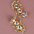 LUCKY JEWELLERY Designer Back Meena Gold Plated Kundan White Tika Earring Set for Girls  women (319-J5E2K-1811-W)