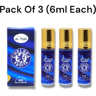                      Al hiza Sports perfumes Roll-on 6ml (Pack of 3)                                              