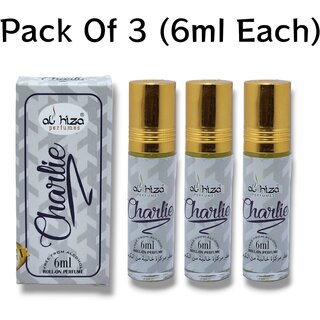                       Al hiza Charlie perfumes Roll-on 6ml (Pack of 3)                                              