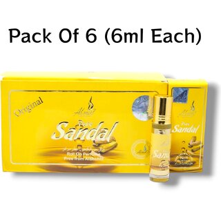                       Al mas Sandal perfumes Roll-on 6ml (Pack of 6)                                              