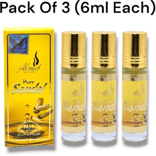                       Al mas Sandal perfumes Roll-on 6ml (Pack of 3)                                              