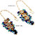 LUCKY JEWELLERY Designer Back Meena Gold Plated Kundan Blue Color Tika Earring Set for Girls  women (445-J5E2K-1664-EE)