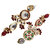 LUCKY JEWELLERY Designer Back Meena Gold Plated Kundan Maroon Color Tika Earring for Girls  women (408-J5E2K-1839-M)