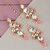 LUCKY JEWELLERY Designer Back Meena Gold Plated Kundan Peach Color Tika Earring for Girls  women (408-J5E2K-1839-PH)