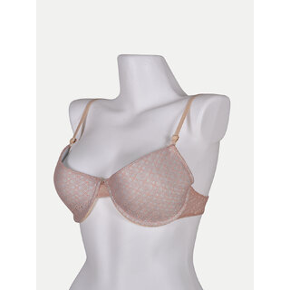                       Women - Dusty Rose Lace trimming Push up Bra                                              