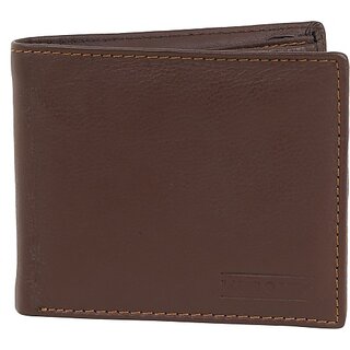                       Men Casual Brown Genuine Leather Wallet (6 Card Slots)                                              