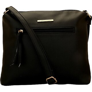                       Lapis O Lupo Fumee Women Sling Bag (Black) Sling Bag(Black, 7 L)                                              