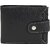 Men Casual Black Genuine Leather Wallet (6 Card Slots)