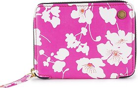 Women Casual Pink Artificial Leather Card Holder - Regular Size (4 Card Slots)