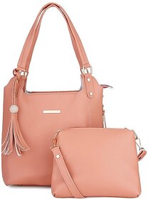 Women Pink Shoulder Bag (Pack Of: 2)