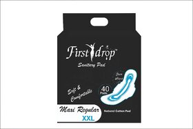 First drop  Sanitary Pads for Girls and Women, Soft and Comfortable 310mm Sanitary Napkins (XXL PADS, Pack of 40)