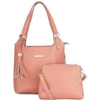 Women Pink Shoulder Bag (Pack Of: 2)