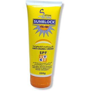 Soft touch Sunblock Yellow Anti Ageing Cream SPF60 200g
