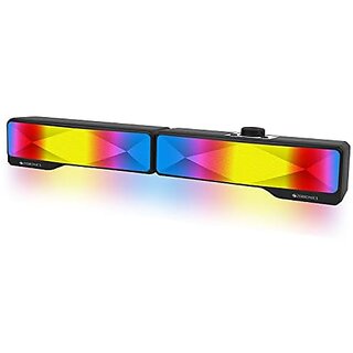                       Zebronics Wonder Bar 20 Rgb Lights Computer Speaker With Detachable 2 In 1 Design 10W Rms Output Volume Control Aux 3.5Mm Usb Powered 2.0 Stereo Speaker On/Off And Mute                                              