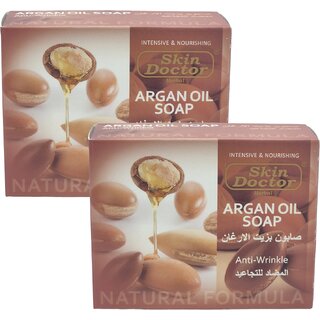                       Skin Doctor Moroccan Argan Oil Soap Nourishing Anti-Wrinkle 100g (Pack of 2)                                              