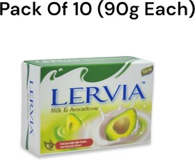 Lervia Milk and Avocado Soap 90g (Pack of 10)
