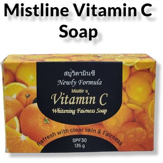                       Mistline Whitening Faimess Soap with Vitamin C SPF30 135g                                              