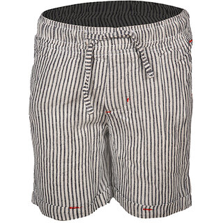                       Boys Striped Grey Cotton Cargo Shorts                                              