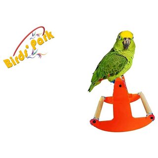                       Bird Toy Swing Acrylic - Good for Fun  Play for Grey Parrot, Sun Conure Lovebirds Cockateils Finch  Canary BIRDS' PARK                                              