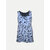 Girls Blue AOP Printed Sleeveless Frock