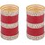 Lucky Jewellery Red Punjabi Chura Bridal Wedding Bangle Set For Women (760-M1C1-LJ158-R22)