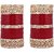 Lucky Jewellery Maroon Punjabi Chura Bridal Wedding Bangle Set For Women (1617-M1C1-LJ153-M22)