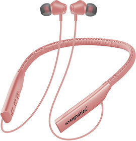 SIGNATIZE Bluetooth Wireless in-Ear Neckband TF Card Support with Mic, 60 Hours Playtime