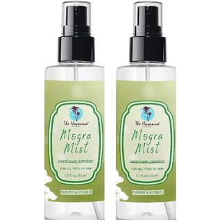 The Havanna 100 Natural Mogra Mist Face Spray for Deep Hydrating  Nourishing skin. For All Skin Type Men  Women -50ml, Pack of 2