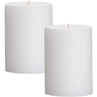                       GOZZTOM Piller Candles Smoke Less for Party and Event Decoration Non-Scented White (2X2 Inch) - Pack Of 2                                              