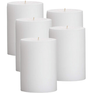 GOZZTOM Piller Candles Smoke Less for Party and Event Decoration Non-Scented White (2X2 Inch) - Pack Of 5 GOZZTOM Piller Candles Smoke Less for Party and Event Decoration Non-Scented White (2X2 Inch) - Pack Of 5