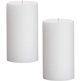 GOZZTOM Piller Candles Smoke Less for Party and Event Decoration Non-Scented White (2X3 Inch) - Pack Of 2