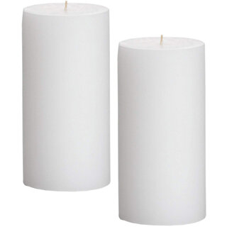                       GOZZTOM Piller Candles Smoke Less for Party and Event Decoration Non-Scented White (2X4 Inch) - Pack Of 2                                              