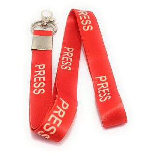 Red Press Lanyards/Ribbons for ID Card tag  with Free Red Holder
