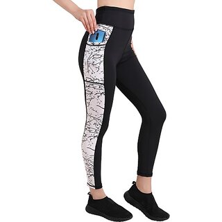                       Ninq Printed Women Black Tights                                              