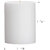 GOZZTOM Piller Candles Smoke Less for Party and Event Decoration Non-Scented White (2X2 Inch) - Pack Of 3