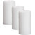 GOZZTOM Piller Candles Smoke Less for Party and Event Decoration Non-Scented White (2X3 Inch) - Pack Of 3