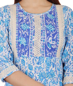 Varsha Fab Printed Blue Color Angarkha Dupatta Set