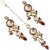LUCKY JEWELLERY Designer Back Meena Gold Plated Kundan Multicolor Tika Earring Set for Girls  women (408-J5E2K-1839-MT)