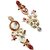LUCKY JEWELLERY Designer Back Meena Gold Plated Kundan Multicolor Tika Earring Set for Girls  women (408-J5E2K-1839-MT)