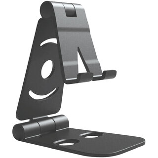                       SIGNATIZE Aluminum Adjustable Mobile Phone Foldable Tabletop Stand Dock Mount for All Smartphones-SZ-6021                                              