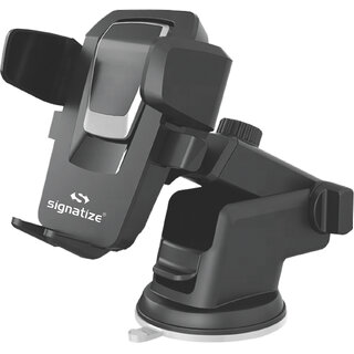                       SIGNATIZE Mount Adjustable Car Phone Holder Universal Long Arm, Windshield for Smartphones - Black-SZ-6014                                              