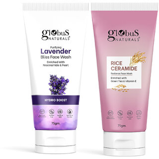                       Globus Naturals Lavender Haven Essentials Bath  Body Gift Hamper Set of 4, Box includes - Lavender Body wash 200 ml, Lavender Lotion 200 ml, Lavender Soap 100 gm, Loofah                                              