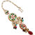 LUCKY JEWELLERY Designer Back Meena Gold Plated Kundan Multicolor Tika Earring Set for Girls  women (408-J5E2K-1839-MT)