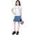 One Sky Girls Printed Cotton Blend T Shirt (White, Pack Of 1)