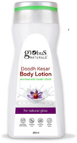 Globus Naturals Doodh Kesar Body Lotion, Enriched with Gulab and Haldi, For Natural Glow, 200ml