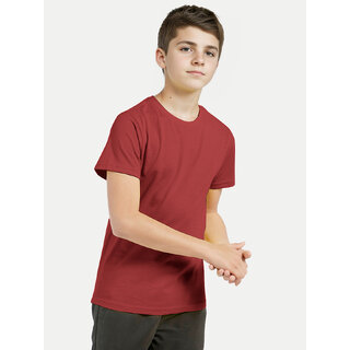                       Boys Red Crew neck T-shirt                                              