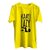 Graphic Print Men Yellow Round Neck Polyester Casual T-Shirt