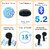 TMB Mini D1 earbuds with 15H Playback, BT Version 5.2  True Wireless Stereo - Black