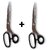 Pack Of 2 Multipurpose Stainless Steel Kitchen Scissor - 10 Inch Best Multipurpose Shear for Office, Kitchen, Craft, Clo